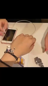2Pcs Kuromi Melody Couple Minimalist Lovers Matching Friendship Bracelet Weaving Magnetic Bracelet