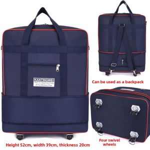 MLZH | Carry-On Luggage Storage Bag Dual Shoulder & Wheel