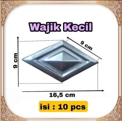 wajik kecil isi 10 pcs ornamen pager pintu plat besi