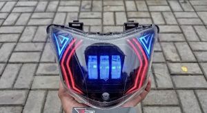 Lampu depan revo fi injeksi reflektor revo fi injeksi custom daymaker lazy eyes pnp