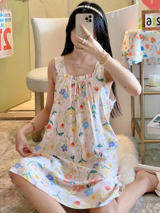 KASIHAN | Đầm Ngủ Dạng Camisole Phong Cách Học Sinh Ngọt Ngào Mùa Hè Chất Rayon