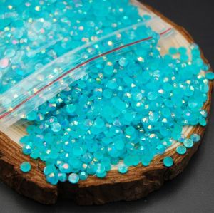 2mm Jelly Drill Handmade Flat Bottom Nail Drill 14 Facet DIY Fashion Jewelry Accessories Plain Base Colorful AB Diamond