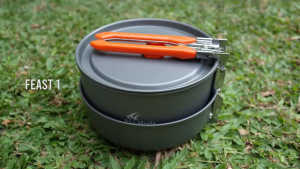 FIREMAPLE - FEAST 1 ALUMINUM COOKWARE ULTRALIGHT NON-STICK CAMPING POT & PAN SET FOR CAMPING HIKING