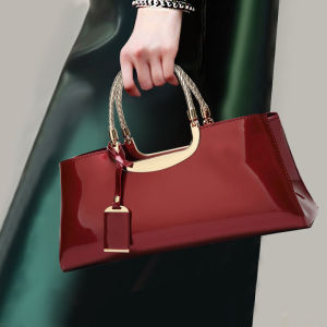 MEIFEI | Stylish Glossy Leather Handbag