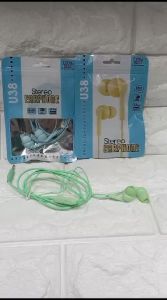 Headset Macaron + Mic U-38  Handsfree   Super Bass Stereo Earphone u38