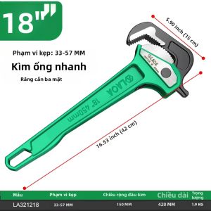 LAOA | Kìm Ống Nhanh LAOA CR-V Ba Mặt Cắn Không Cần Điều Chỉnh 10/12/14/18 Inch Dụng Cụ Ống Nước Đa Năng Cho DIY