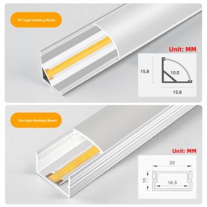 SHUOYU | 45 Degree Suspended Ceiling Light Strip with Reflector for Balcony LED Curtain Wash Ambient Lighting