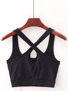 Fitness Yoga Womens Sports Vest Inner Lined No Pad Breathable Moisture Wicking Tight Fit Yoga Clothing for Women