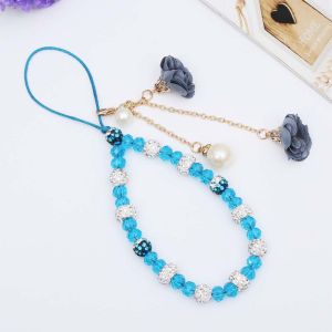 Gantungan hp tali hp kristal juntai bunga | Phone strap phone charm ala korea