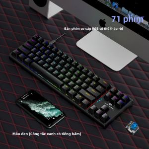 Bàn Phím Cơ NexusClick K710 Đèn RGB Switch Xanh Hot-swappable Cáp Type-C Tháo Rời Dùng Cho Chơi Game Và Văn Phòng