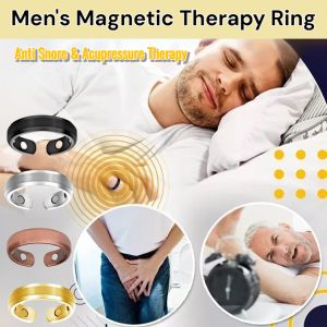 Mens Magnetic Therapy Ring Health Ring Adjustable Magnetic Opening Ring Anti Snore Acupressure Therapy