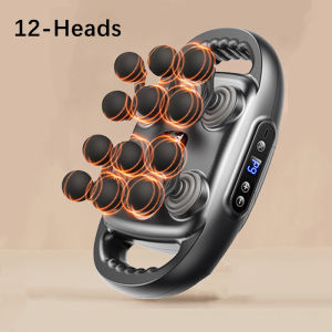 Jinkairui 12 Heads Massage Gun Muscle Massager High-frequency Vibration Fascia Gun with Red Light Therapy Body Massager Professional Fascia Massager Multi-head