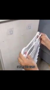 【SKIT】1 Pair of Adhesive Wall Hook (#005) Double-Sided Wall Hanger Magic Strong Hook Transparent Strong Adhesive Wall Hooks Self Adhesive Door Wall Hanger Hook Sticky Waterproof Kitchen Bathroom Storage Organizer Rack Stickers Wall Picture Hook (MOQ:10pc)