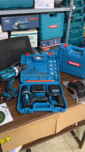 Tặng 24 Món Phụ Kiện - Bộ Máy Khoan Dùng Pin Makita - Hàng Chuẩn Lõi Đồng - Chuyên Công Trình Nhà Cửa Siêu Khỏe