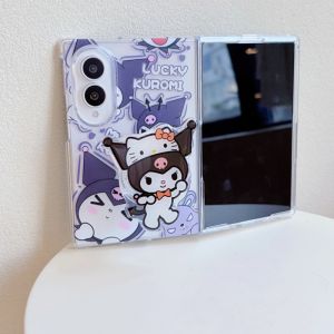 Sanrio | Ốp Điện Thoại Hoạt Hình Dễ Thương Multi-Kulomie Melody Cho Dòng Samsung Galaxy Z Fold Series Có Dây Đeo - Vỏ Nhựa Chống Sốc Chống Trầy Xước Chống Nước