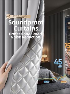 Soundproofing And Light Blocking Curtains Thick Luxurious