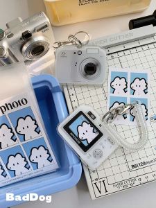 Original BadDog White Dog Acrylic Keychain Card Holder Photo Frame Public Transport Campus Meal Card Gift