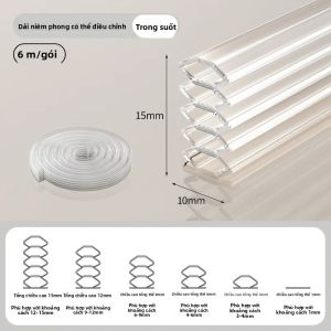 Dải Niêm Phong Tự Dính 6M TPE Kích Thước Có Thể Điều Chỉnh Cách Nhiệt Cách Âm Chặn Cửa Cửa Sổ Khoảng Cách Cửa Sổ Niêm Phong Thời Tiết Con Dấu Nhiều Lớp