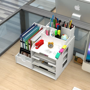 Office Supplies Multi-Layer File Folder Storage Box Simple Tabletop Multi-Function Book Stand Document Holder Frame