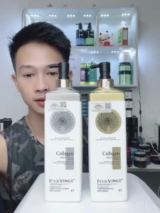 [Nhập Khẩu Anh] Dầu Gội Xả Phục Hồi Tóc Plus Vinge Collagen 1000ML Chống Rụng Tóc Kích Thích Mọc Tóc Giúp Tóc Mềm Mượt