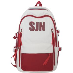 BZBC | High Capacity Backpack BZBC New Model For Junior And High School Students Dual Shoulder Sweet College Style Nylon Fabric Waterproof