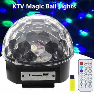 【COD & Ready 】 Rohstar Stage lamp Disco laser party home stage music speaker USB Crystal Magic Ball LED Music DJ KTV magic LED Magic Ball Light MP3 USB Bluetooth LED Disco Ball Rotating Magic Bulb.