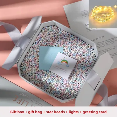 Birthday Gift Box INS Style Packaging Box Empty Box Premium Feeling Present Box Korean Version Card Paper Material