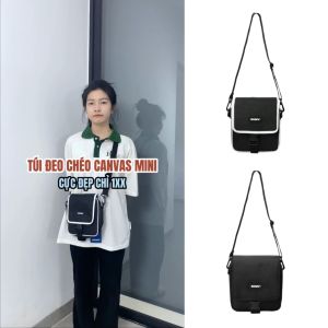 Túi đeo chéo canvas mini màu đen Highlight Bag local brand DKMV | K-P26