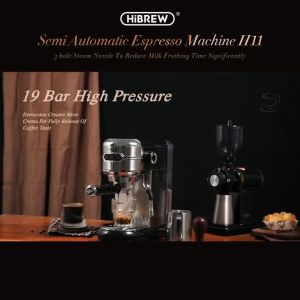 Máy pha cà phê espresso bán tự động thương hiệu HiBREW H11 áp suất 19bar - Hàng Nhập Khẩu Chính Hãng