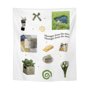 VIKAMA Thực Phẩm Cắt Dán Treo Tường Đồ Ăn Nhẹ Dễ Thương Dán Tấm Thảm Cho Phòng Ngủ Phòng Khách Trong Nhà Trang Trí Nền Polyester