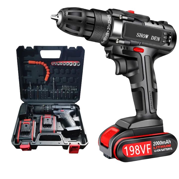 【CARTMAN】Cordless Electric Impact Drill Hammer Percussion Driver Double