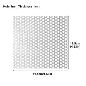 Tấm Kim Loại Thép Không Gỉ 304 Đục Lỗ 1mm Dùng Làm Nắp Thoát Nước Xoáy Giàn Cây Lưới Lọc Tấm Bảo Vệ Lưới Thủ Công DIY