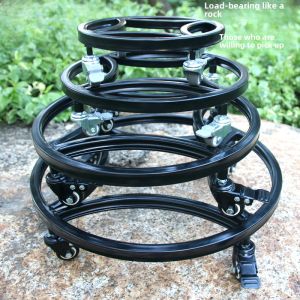 Zongma round Plate Flower Pot Stand with Universal Wheels Heavy Duty Mobile Base European Style Home Furniture Accessories
