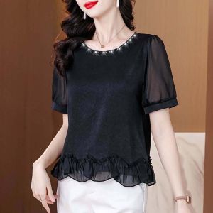 DAIXIANGFEIZI | Satin Large Size Stylish Blouse