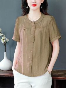 HUAXUNRAN | Summer Lightweight Cotton Linen Womens Loose T-shirt