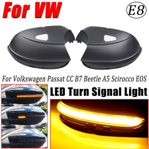 For VW Passat B7 CC Scirocco MK3 Jetta MK6 EOS Beetle R LED Dynamic Turn Signal Blinker Sequential Side Mirror Indicator Light