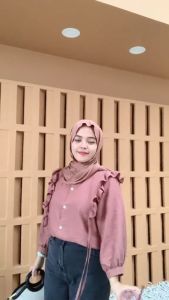 Carrisa Blouse Wanita Dewasa Linen Premium Terbaru Korean Style