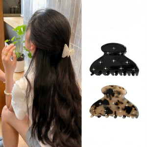Crystal Embedded Hair Clamp Stylish Versatile