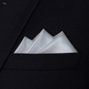 White Pocket Square Men Suit Handkerchief Suit Silk Scarf Bag Towel Chest Handkerchief Pocket Decoration Small Square Towel Wedding