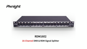 Pknight 16 Port DMX Splitter RDM Signal Amplifier | Opto Isolated DMX512 Distributor with RDM Switch 3/5 Pin XLR