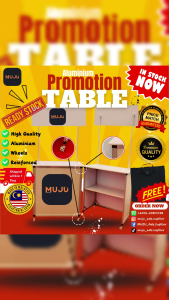 【READY STOCK】High Quality Aluminium Promotion Counter with wheel / Reinforced Aluminium Frame✅ / Promotion Table💯