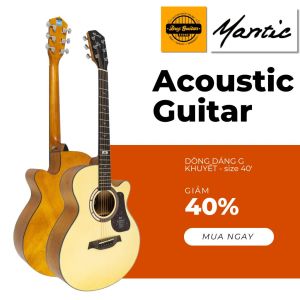 Đàn guitar acoustic Mantic GT1AC full size 40 tặng phụ kiện