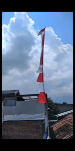 Bendera umbul umbul motif kuda laut panjang 3m