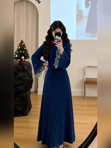 CHANGTONG | Traditional Style Improved Qipao Elegant Slim Fit Long Dress