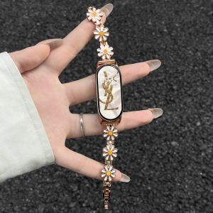 YUNDINGCHUANGXIANG | New Metal Fashion Daisy Design Ceramic Smartwatch Band