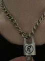 Original NANA Nanjing Lock Titanium Steel Necklace Unisex SID Lotus Punk R Lock Couple Style Fashion Jewelry Gift. 
