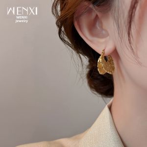 WENXI | Gold Crystal Fan-shaped Ear Cuffs