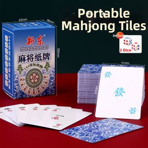 SHENWO | Portable Durable Water-resistant Scratch-resistant Plastic Mahjong Playing Cards