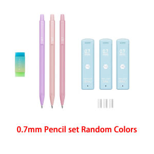 Bộ Bút Chì Cơ Pastel 6 Cây Ngòi 0.5mm/0.7mm Thiết Kế Thẩm Mỹ Đồ Dùng Học Tập Kèm 120 Ruột Chì HB 3 Cục Tẩy 9 Hộp Mực Thay Thế Dùng Để Viết Và Vẽ