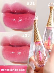 MONLEYTA | Crystal Clear Temperature Changing Lip Glaze Moisturizing Hydrating Mirror Shine Water Light Lip Color Honey Long Lasting Lipstick